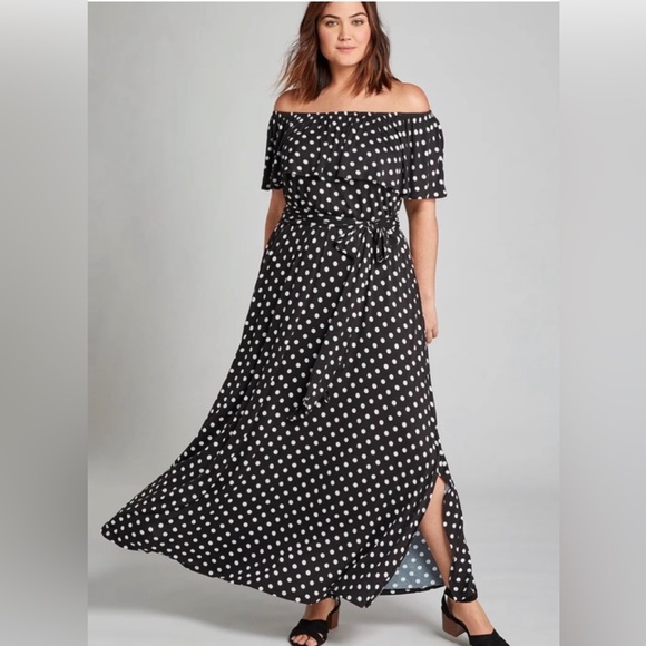 Lane Bryant Dresses & Skirts - NWT Wear 4 Ways Polka Dot Maxi Dress Size 18/20